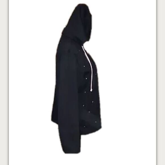 Black Quacker Factory hoodie size m - Picture 2 of 5